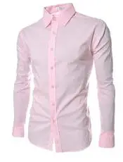 

Fashion Brand Men Shirt Shirts Long-Sleeves Tops Men's Summer Casual Candy Colors Shirts 12colors M-4XL CS12