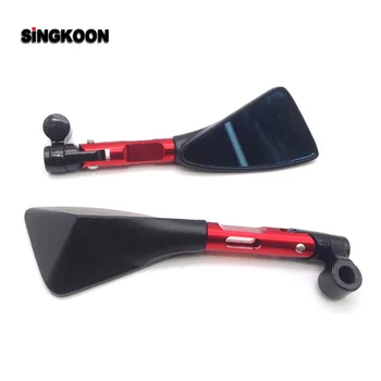 

8 10mm Universal Motorcycle Mirror CNC Aluminum Rearview Side Mirrors FOR vespa px Suzuki gsr 750 BMW f800r dl650 Honda cb190r