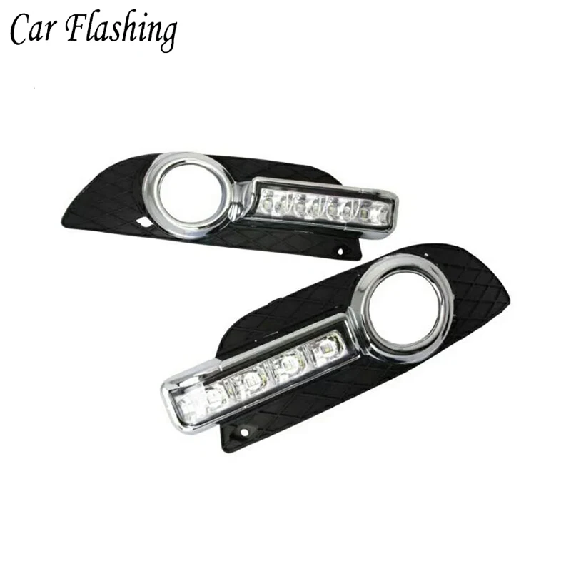 

Car Flashing 2Pcs 12V Car LED DRL Daytime running light case for Mitsubishi Lancer EX 2009 2010 2011 2012 2013 2014 fog lamp