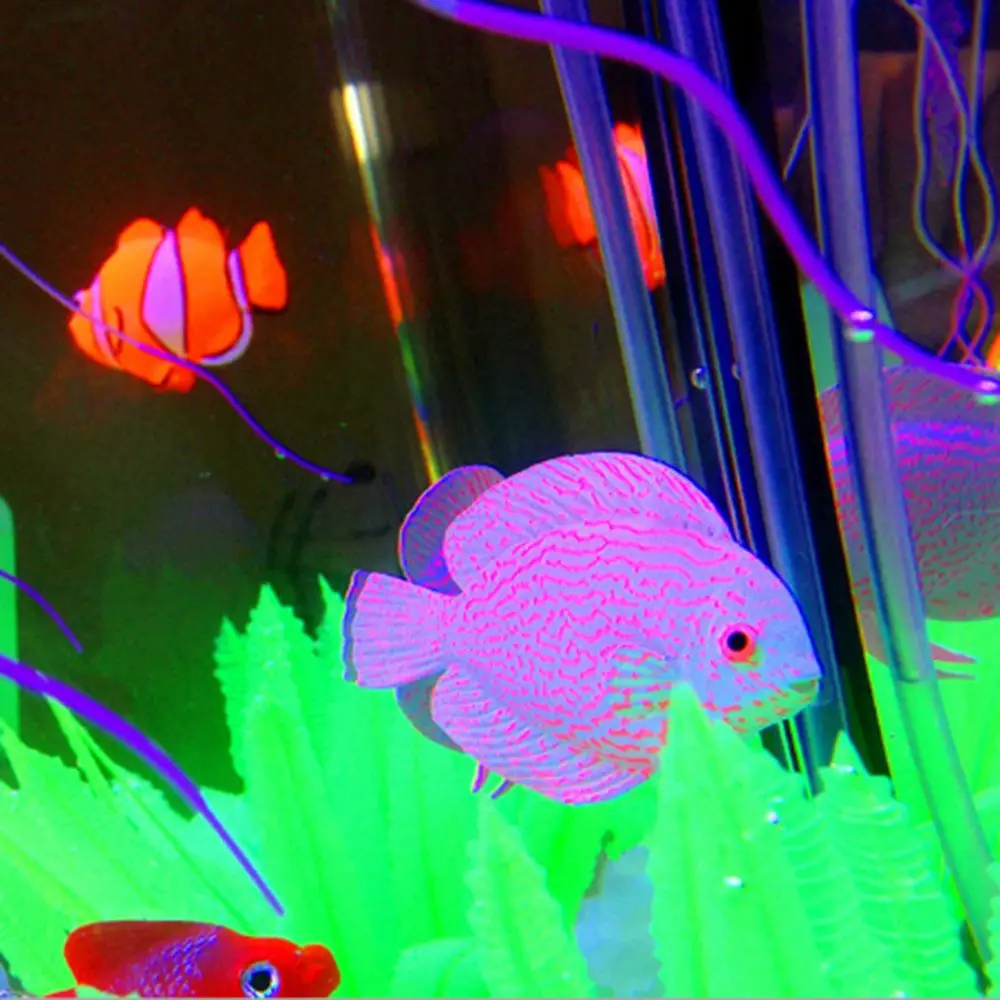 Светящийся светится в темноте Искусственный аквариум золотая рыбка орнамент аквариум Медузы Подводные украшения для домашних животных
