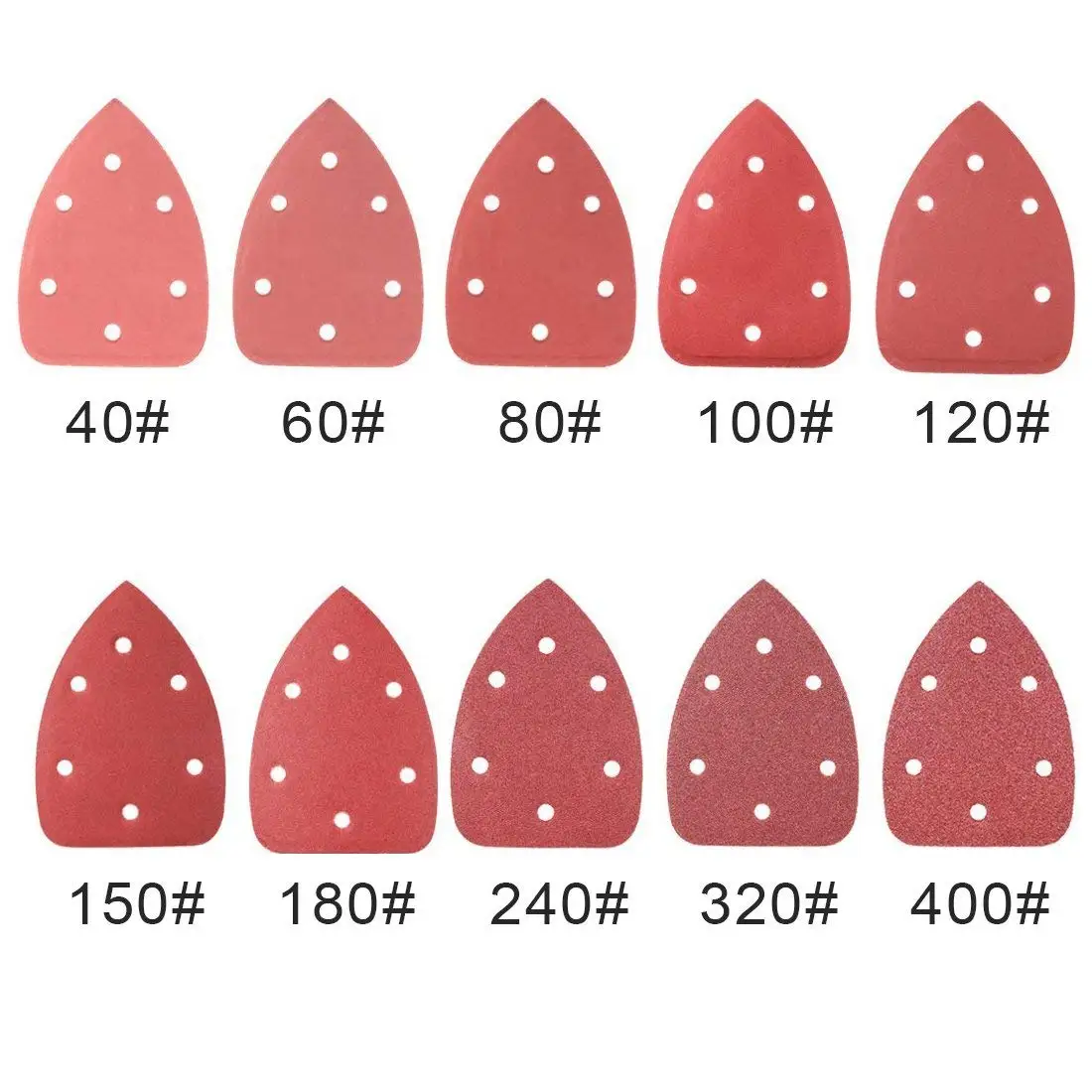 80PCS Sandpapers Pads Stick On Sanding Discs Pads Hook and Loop Sanding