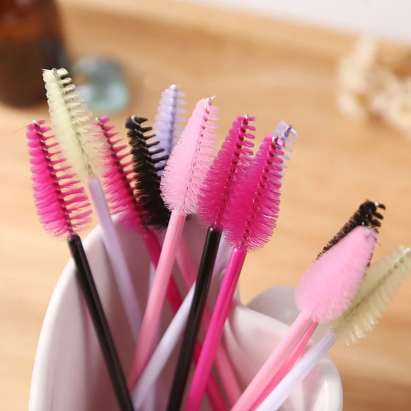 Gota de Água Forma de Pincel de Maquiagem Extensão dos Cílios Cor da Mistura Ferramenta Pestana Escova Mascara Varinhas Aplicador Descartável Feminino 1000pcs 2 Mistura 1000Pcs Pestana Escova Mascara Varinhas Aplicador Descartável Feminino