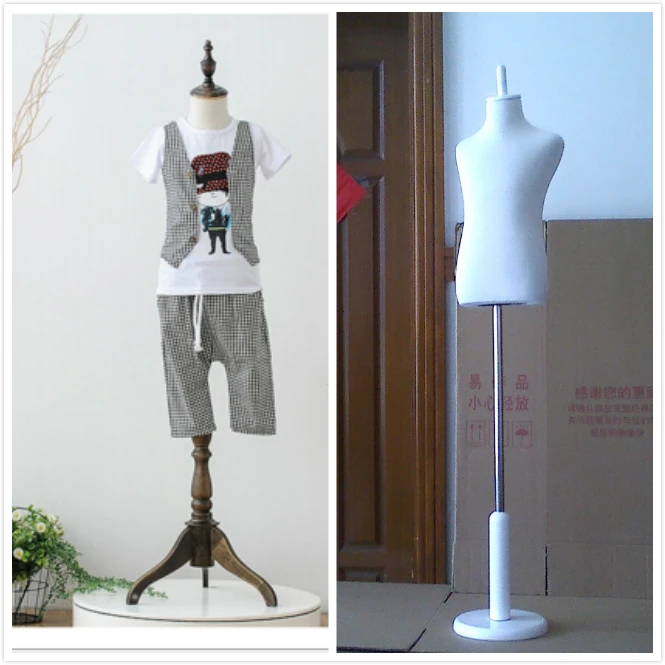 

1pcs 8 years old Children mannequins with tripod or round holder for clothes boy and girls Upper-Body window Display models