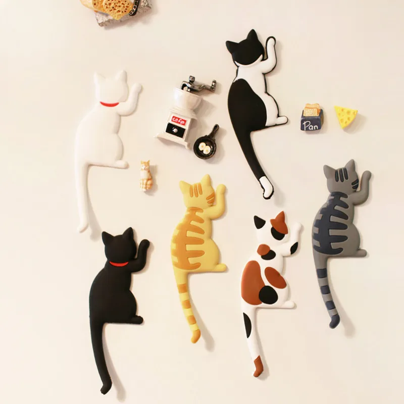 1pcs L Animal Cat Fridge Creative Hook Artistic