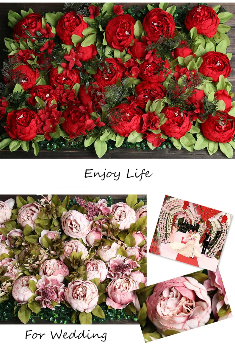 Искусственные цветы 10 шт. пион из шёлка, цветок стены Европейский стиль искусственные цветы для Свадебные украшения фо