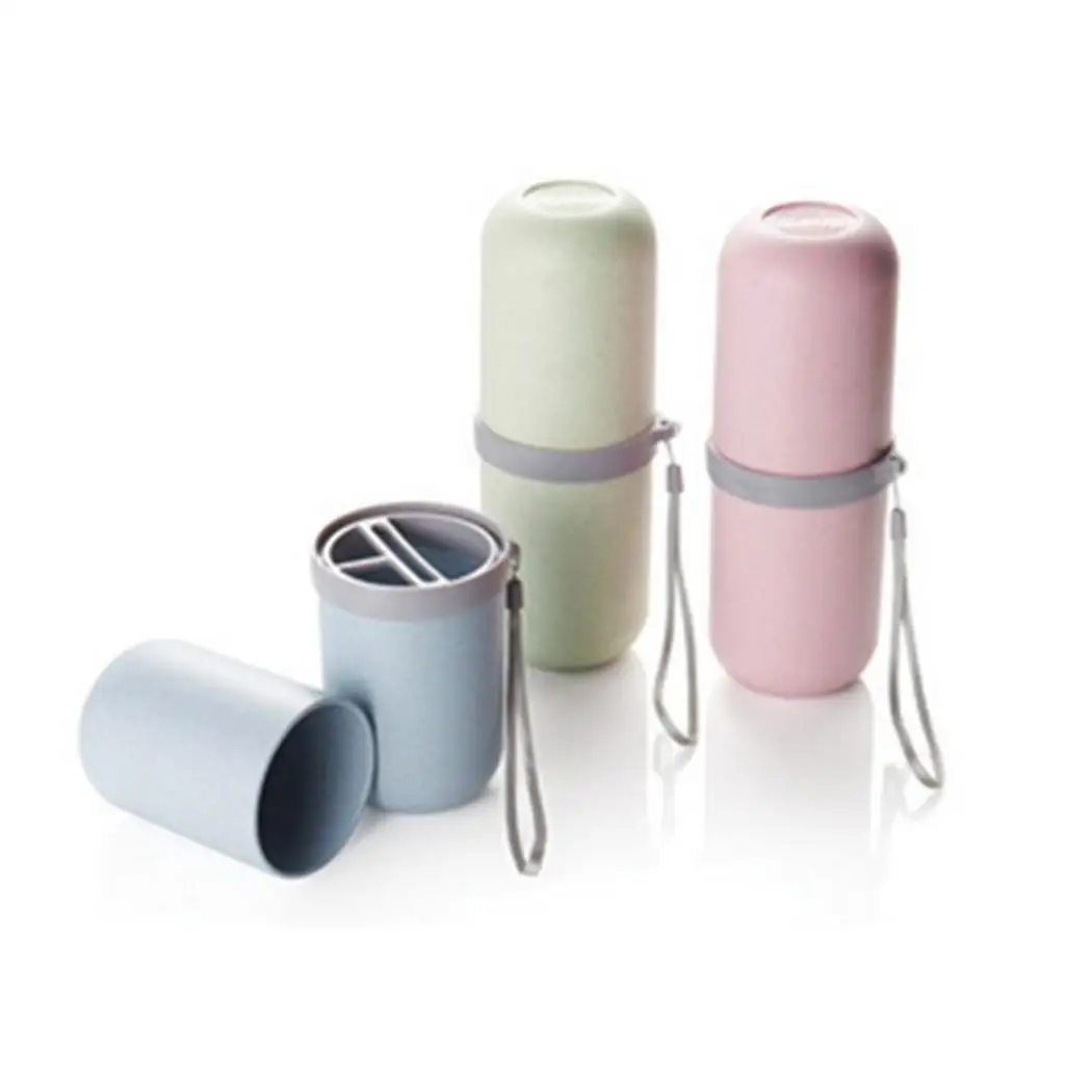 Portable Toothpaste Toothbrush Holder Gargle Cup Set Home Travel Bathroom Side Drawstring 158g Bathroom, etc