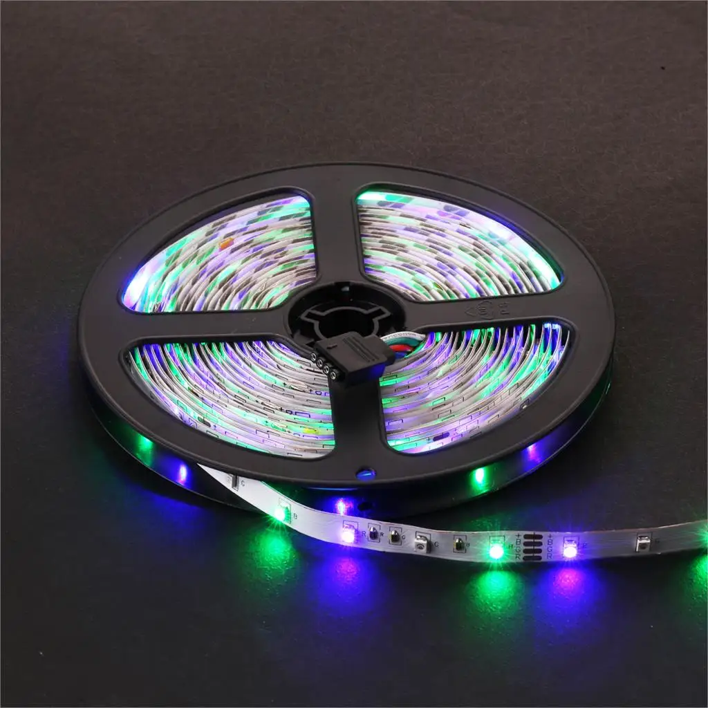 Гибкая светодиодная лента RGB 5 м 60 светодиодов/м 2835 SMD 12 В постоянного тока 2 А блок