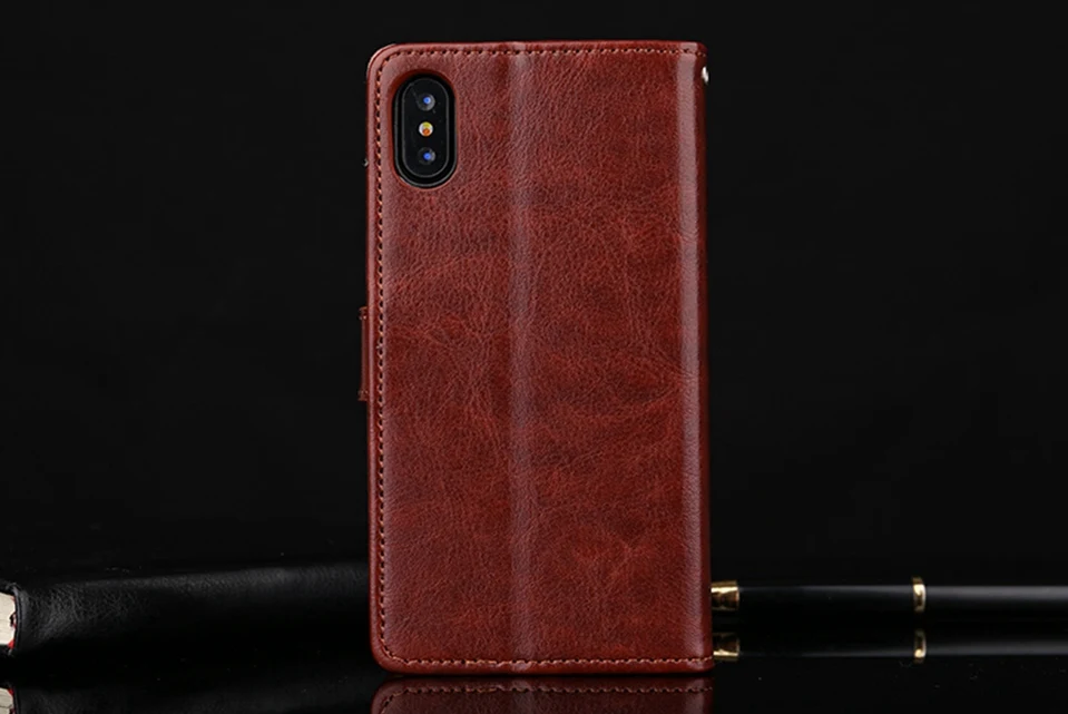 Luxury Case For iPhone X Leather Coque XS Max XR Shockproof Silicone Case For iPhonex iPhone 5 5S SE 6 6S 7 8 Plus Cover Wallet  (9)