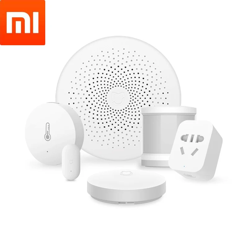 

Xiaomi Smart Home Sensor Kit Mijia Gateway2 Door Window Sensor Human Body Sensor Wireless Switch Humidity Zigbee Socket