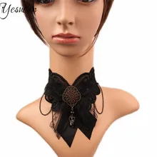 Yesucan, collar Retro Vintage Sexy corto de encaje gótico Steampunk para mujer y niña, accesorios de cadena para clavícula, joyería de fiesta