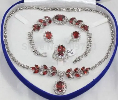 hot sell new - Jewelry 00860 Bridal Fashion Jewellery Women's Set Necklace Earring Ring Bracelet (A0425)