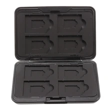 Алюминиевый 8 в 1 чехол для хранения карт памяти Micro-SD SDHC серебристый защитный чехол