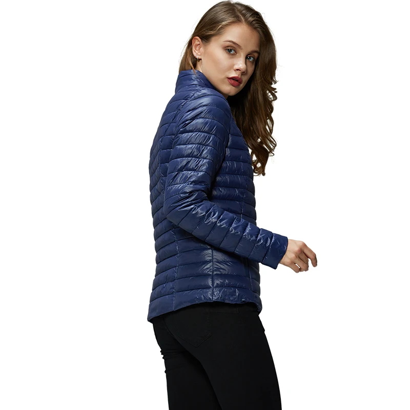 Buy GLO STORY New Fashion Women Casual Solid Zipper Slim Fit Lightweight Thin Parkas Winter Coats Female Winter Jackets WMA 7747