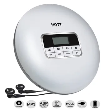 

Personal CD Player with LCD Display,Compact Anti-Shock Anti-Scratch Skip Protection Memory Feature Small Music CD Player for Kid