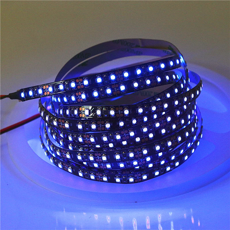 

5M SMD 2835 3528 5050 Black White PCB UV Purple LED Strip light DC 12V 60Leds/m 120Leds/m Ultraviolet Ray LED Tape Ribbon Lamp