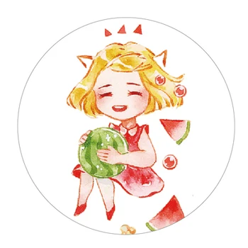 

Special ink 35mm wide cool summer Watermelon girl decoration washi tape DIY planner scrapbooking masking tape With release paper