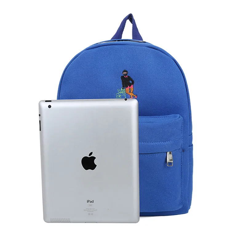 Best Price Funny embroidery printing backpack junior high school