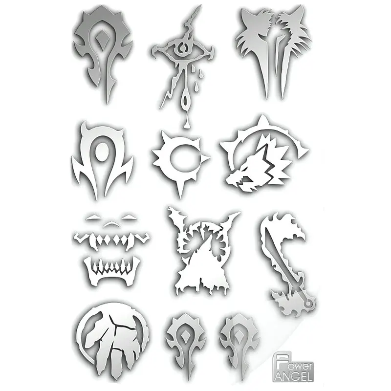 Hot Game WOW Alliance Horde Anime Stickers Metal Decal Sticker For Laptop Phone Car Book Desk DIY Stiker Toy