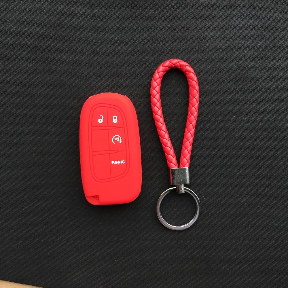 

ZAD silicone key cover cute For Jeep All inclusive 4 buttons remote case renault key cover alarm case for keychain