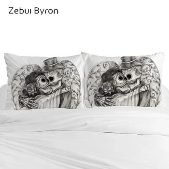 

3D HD Pillow Case Custom design,Pillowcase 50x70/50x75/50x80,Decorative Pillow Cover Bedding pencil drawing Skull Drop ship