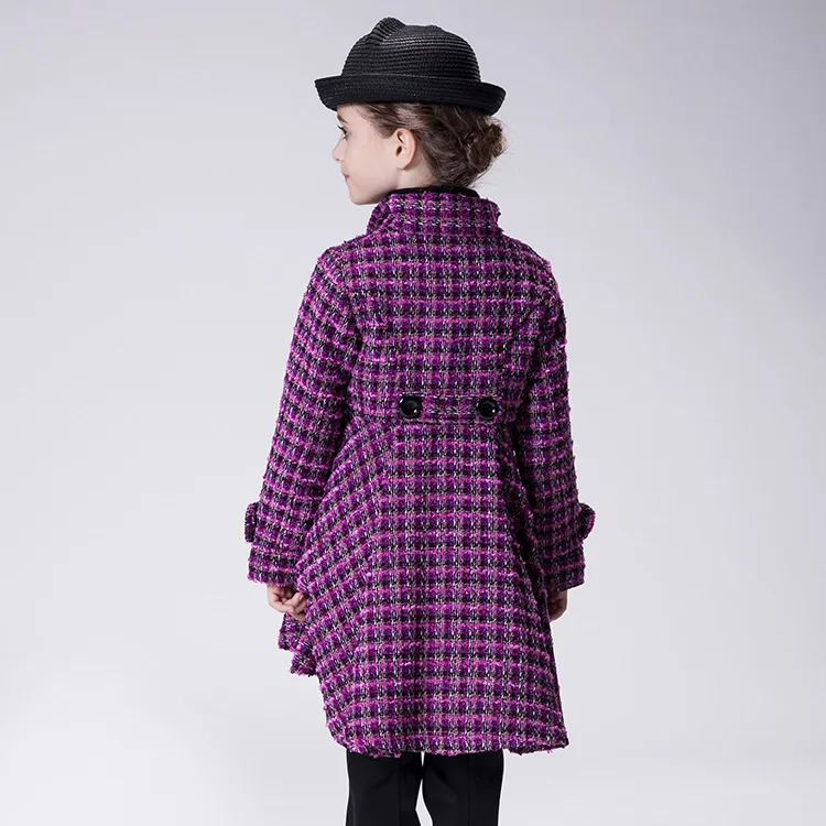Школьная ветрозащитная куртка для девочек; детская брендовая Осенняя верхняя одежда высокого качества в клетку; blouson enfant; Верхняя одежда для девочек; куртки
