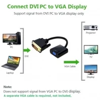 DVI 24+ 1 DVI-D источник в VGA охватывающий утопленный разъем Активный адаптер конвертер кабель VGA DVI 10 см 0,1 м для ПК монитор HDTV