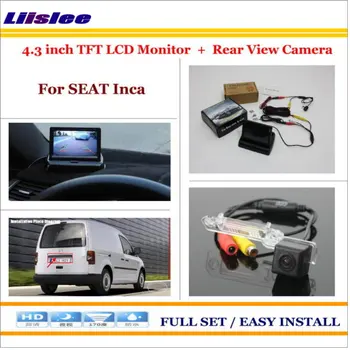 

For SEAT Inca Car Reverse Back up Rear Camera & 4.3" TFT LCD Monitor Screen 2 in 1 Rearview Parking System