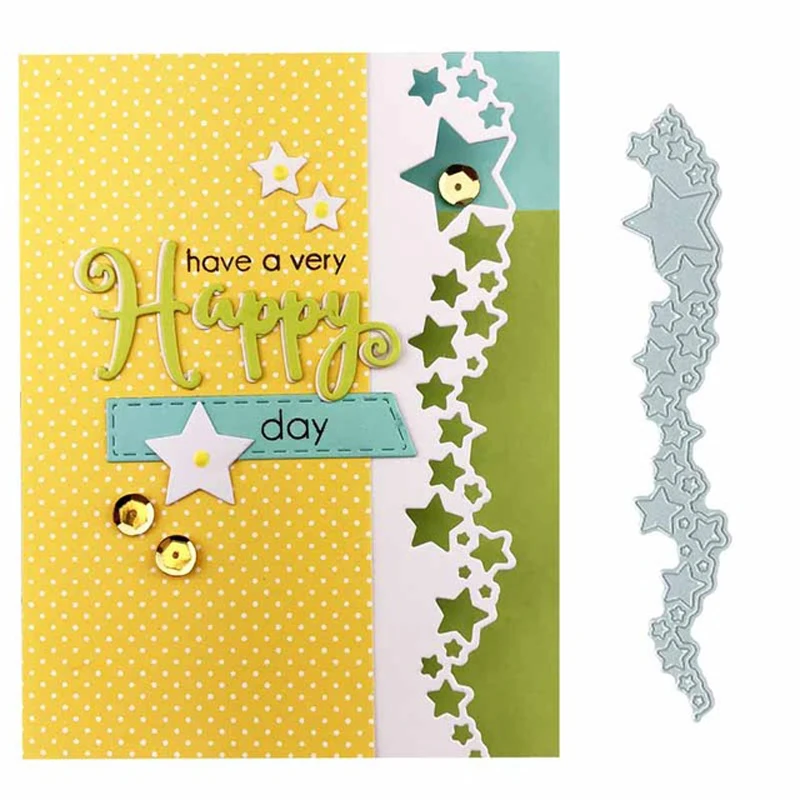 

ForeWan Stars Border Christmas Metal Cutting Dies for DIY Scrapbooking Craft Paper Decorative Card Making Embossing Die Cuts