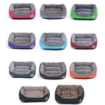 Multi-Color Soft PP Cotton Pet Dog Bed Winter Warm Padded Puppy Cat Sofa Bed Cushion Waterproof Cat Dog Pet Mat House 