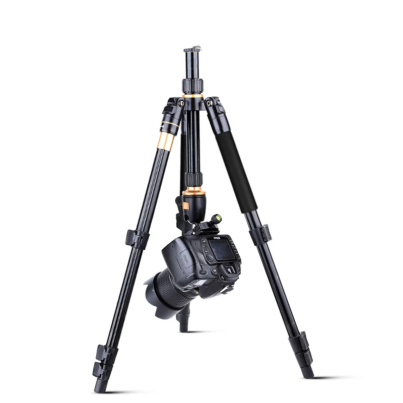  Camera Tripod QZSD Q555 Aluminium Alloy Camera Video Monopod Professional Extendable Tripod With Qu
