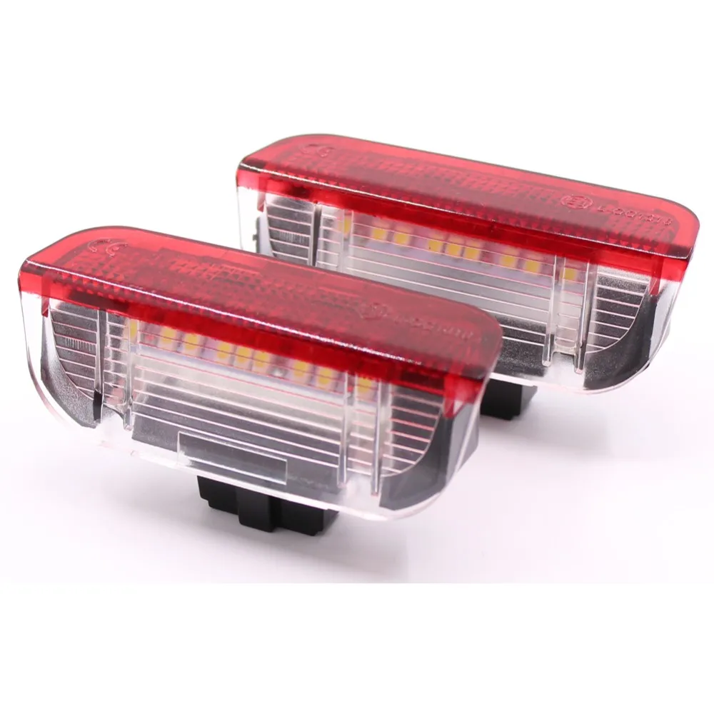 2шт 18SMD светодиодный светильник под дверью для Volkswagen VW Golf6 Jetta Scirocco Sharan Tiguan Touareg белый+ красный цвет