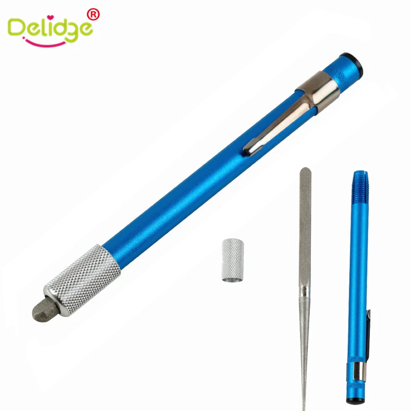 

Delidge 1 pc pen shape knife sharpener diamond plated carbon steel Multi Purpose Fishhook Sharpener Grindstone Outdoor Tools