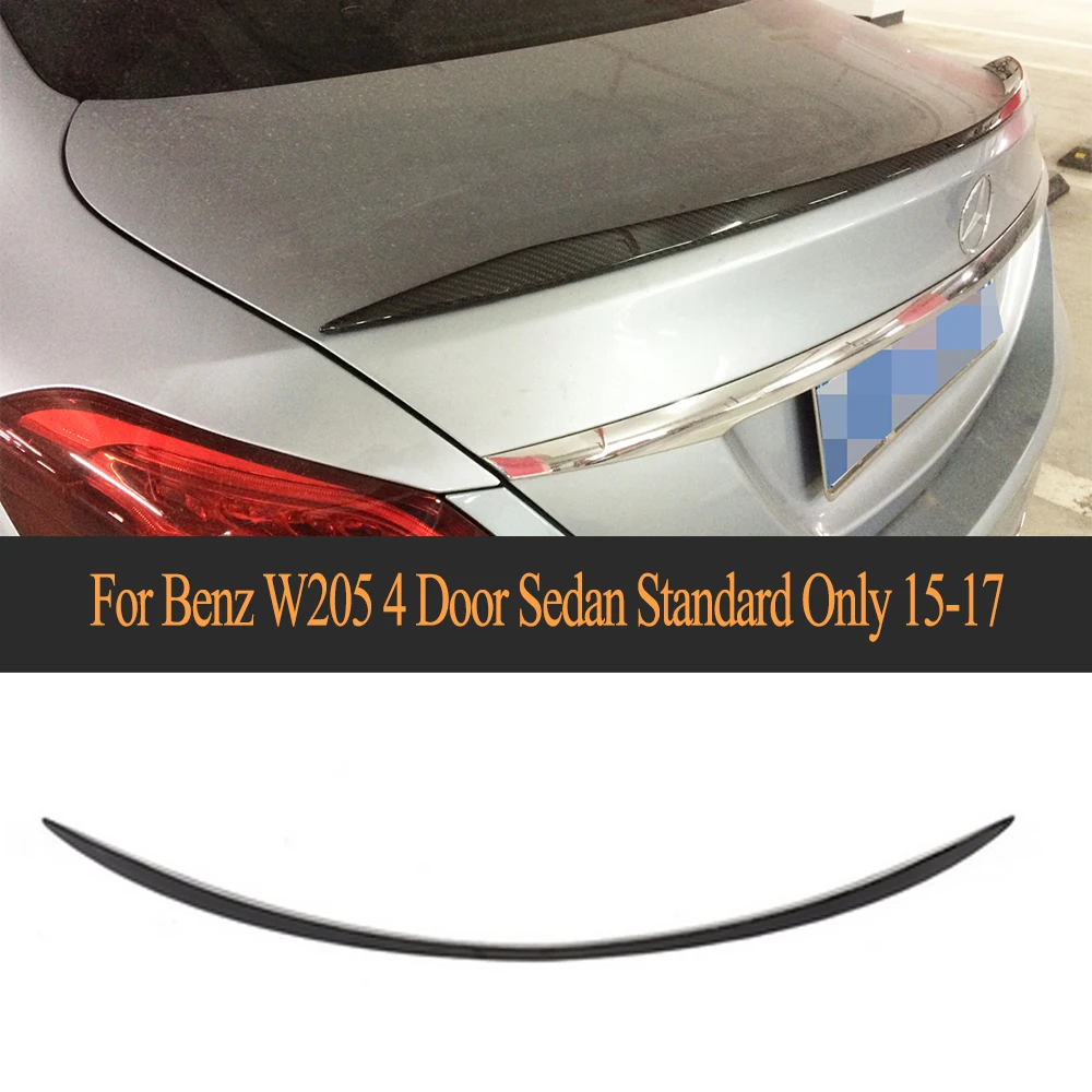 

Carbon Fiber Car Rear Trunk Wing Spoiler For Mercedes Benz C Class C180 C200 C250 C63 AMG 4-Door 2015 - 2019 Black PU