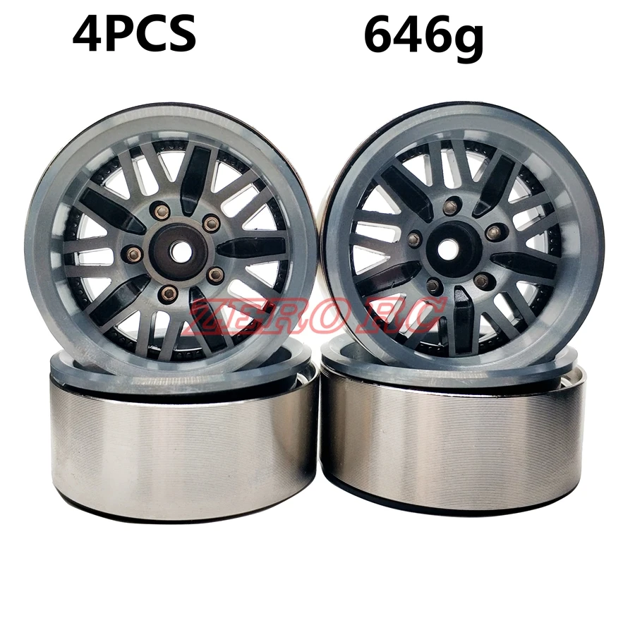 

4PCS RC 1/10 Truck ALLOY 1.9" Beadlock WHEEL RIM For RC4WD D90 SCX10 Tamiya CC01 TRX-4 TRAXXAS 90046