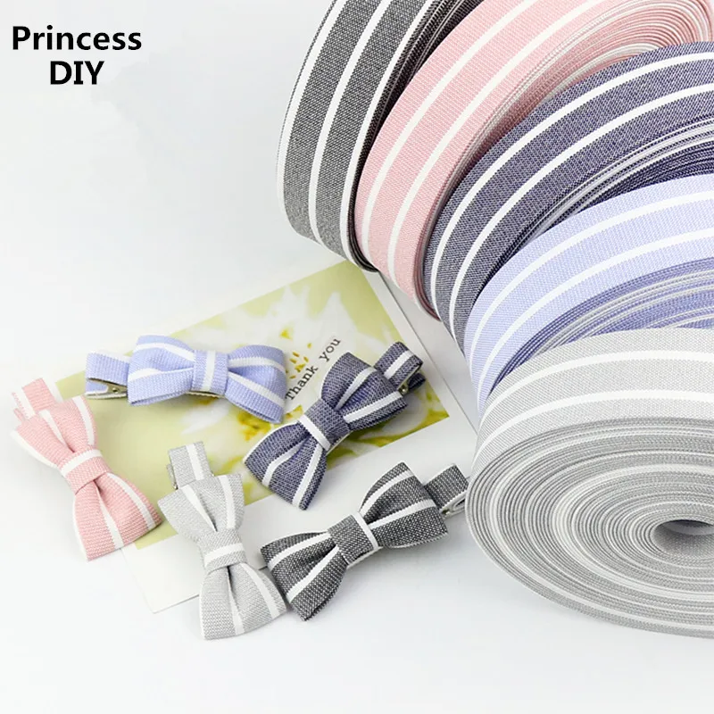 

5Meter/Lot 10 25mm 40mm Quality Black and White Stripe Ribbon Tape Grosgrain Fabric Layering DIY Webbing Craft Hair Bow Material