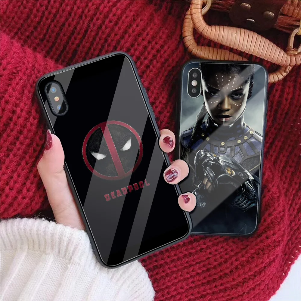 DIY чехол из закаленного стекла для телефона iphone 7 8 6s 6 Plus X XR XS MAX Железный человек Marvel для iphone 11 Pro MAX 5 S E чехол для телефона