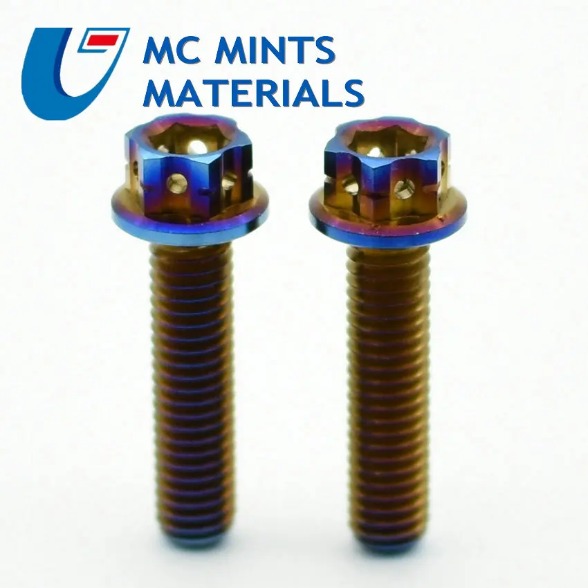 

Titanium Bolt for Motorcycle 1 Package Include 6pcs M8x25, 4pcs M8x30, 12pcs M6x15mm Burned Blue Color Ti Screws Ti Fasteners