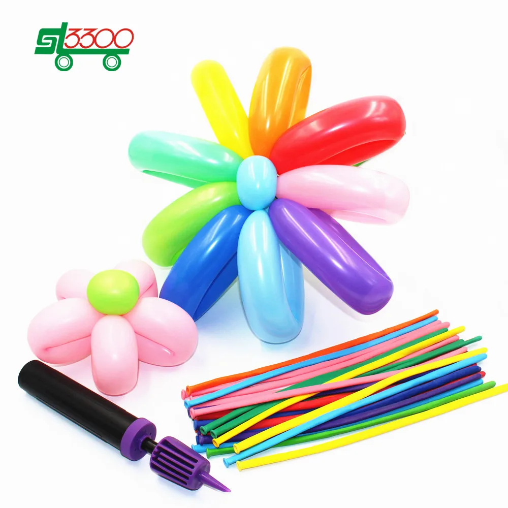 SL3300 50pcs Strip Balloons Wedding Party Long Magic ...
