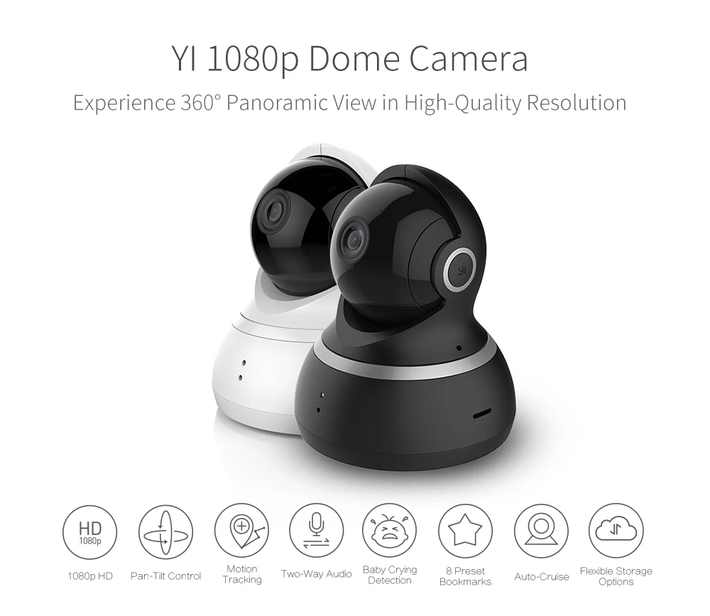Wireless Yi 360º Dome Camera With 1080p Full-HD Coverage Best Security System Wireless Yi 360º Dome Camera With 1080p Full-HD Coverage Best Security System Cameras camera Security Camera Yi Dome Camera
