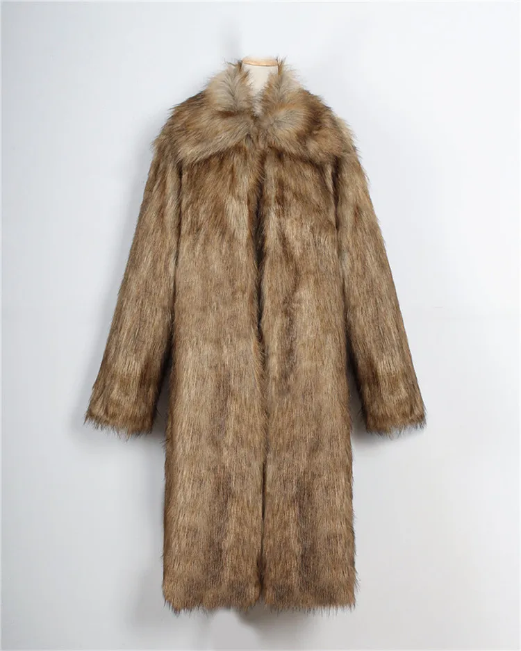 HCYO плюс размер женское длинное пальто свободного покроя из искусственного меха женские длинные пальто и куртки теплое толстое женское меховое пальто верхняя одежда куртки