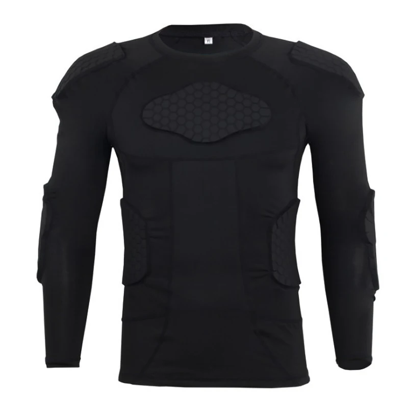 

Basketball Football honeycomb Sponge EVA Back Support Defend Anti-collision Long Sleeves Sport Shirts Chest Protector