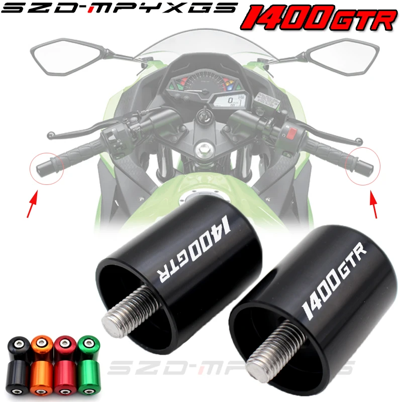 

Motorcycle Accessories CNC Handlebar Grips Bar Ends Cap Slide Laser Logo For Kawasaki GTR1400 CONCOURS GTR 1400 2007-2016