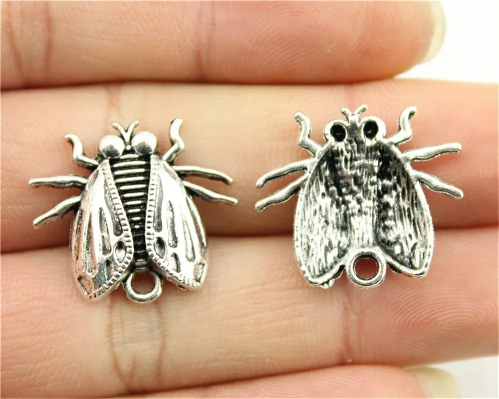 WYSIWYG 10pcs 20x23mm Ladybug Insect Charm Pendants For Jewelry Making