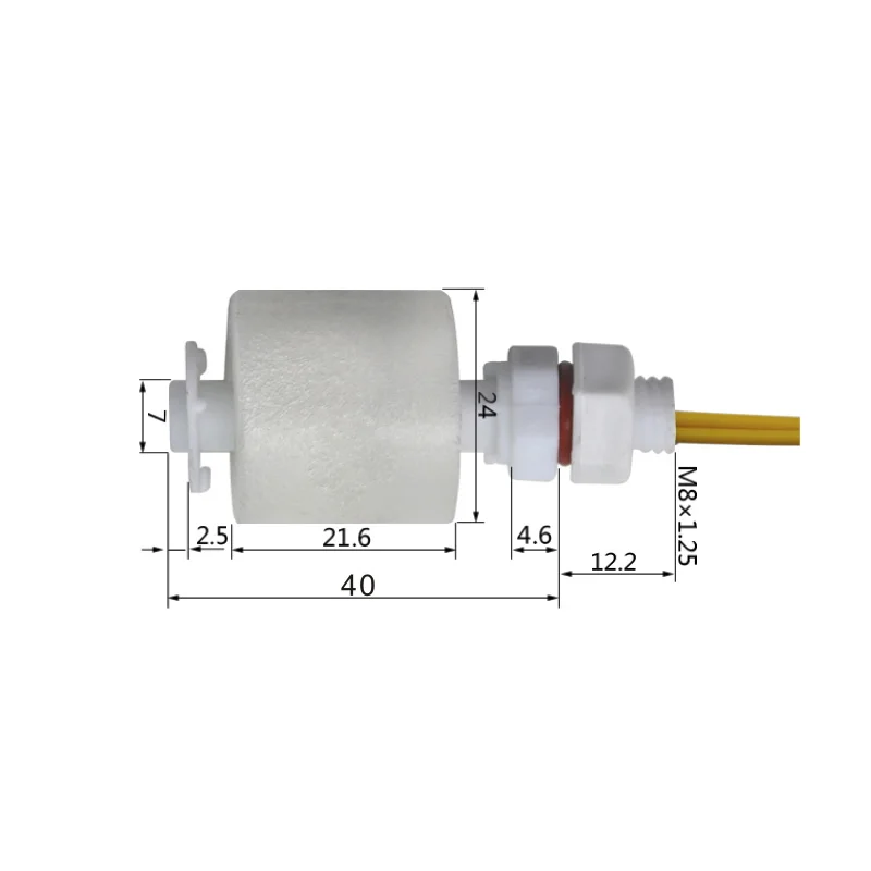 10 шт./лот M8* 40mm 220 V поли Propy уровня воды Жидкость Сенсор мини-Поплавковый переключатель ZP4008-2A1