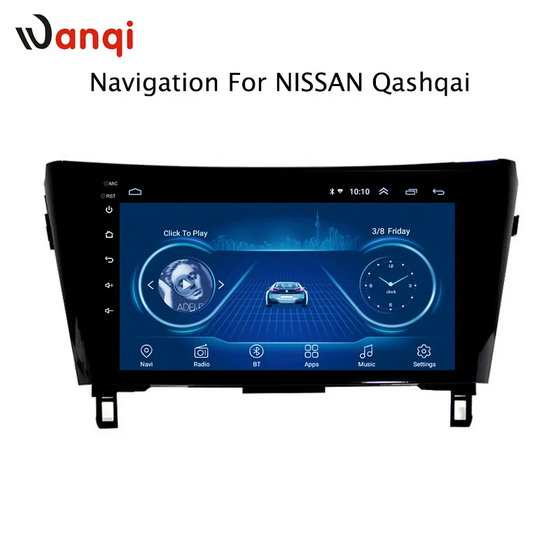 Best 10.1 inch Android 8.1 Car DVD GPS For Nissan qashqai X-Trail 2013-2018 Navigation System Stereo Bluetooth support rear camera 2