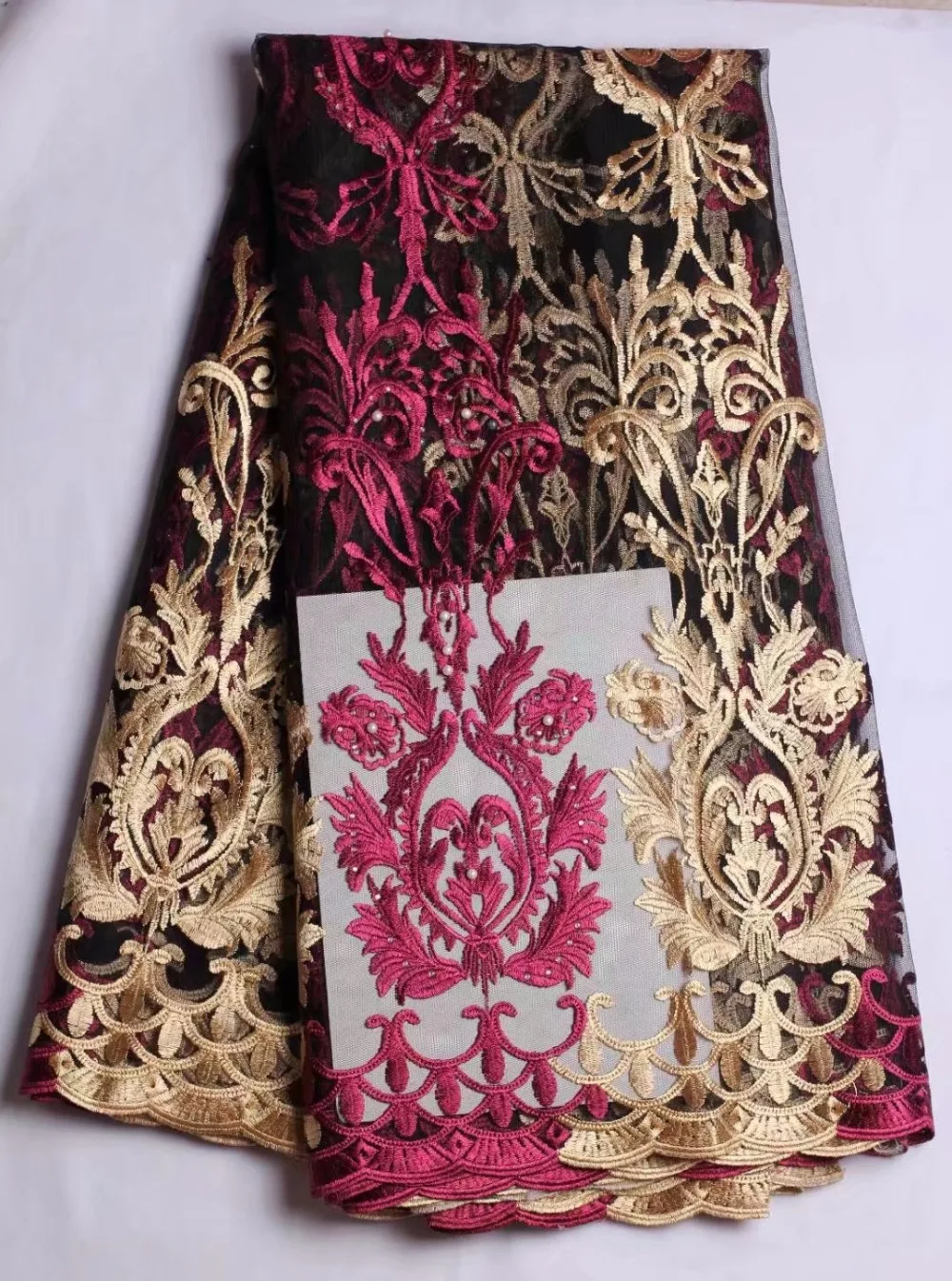 

High Quality African Tulle Lace Fabric Latest African Lace Fabric 2016 Guipure Lace Fabric For Bridal