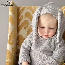 Tanggetu/Новинка года; От 1 до 3 лет для малышей; сезон осень-зима; Детская домашняя одежда с капюшоном; вязаный шерстяной свитер с заячьими ушками; подарок для девочек