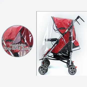 

Transparent PVC Baby Stroller Cover Outdoor Rain Cover Strollers Accessories Waterproof Windproof Universal Anti UV Anti Pollen