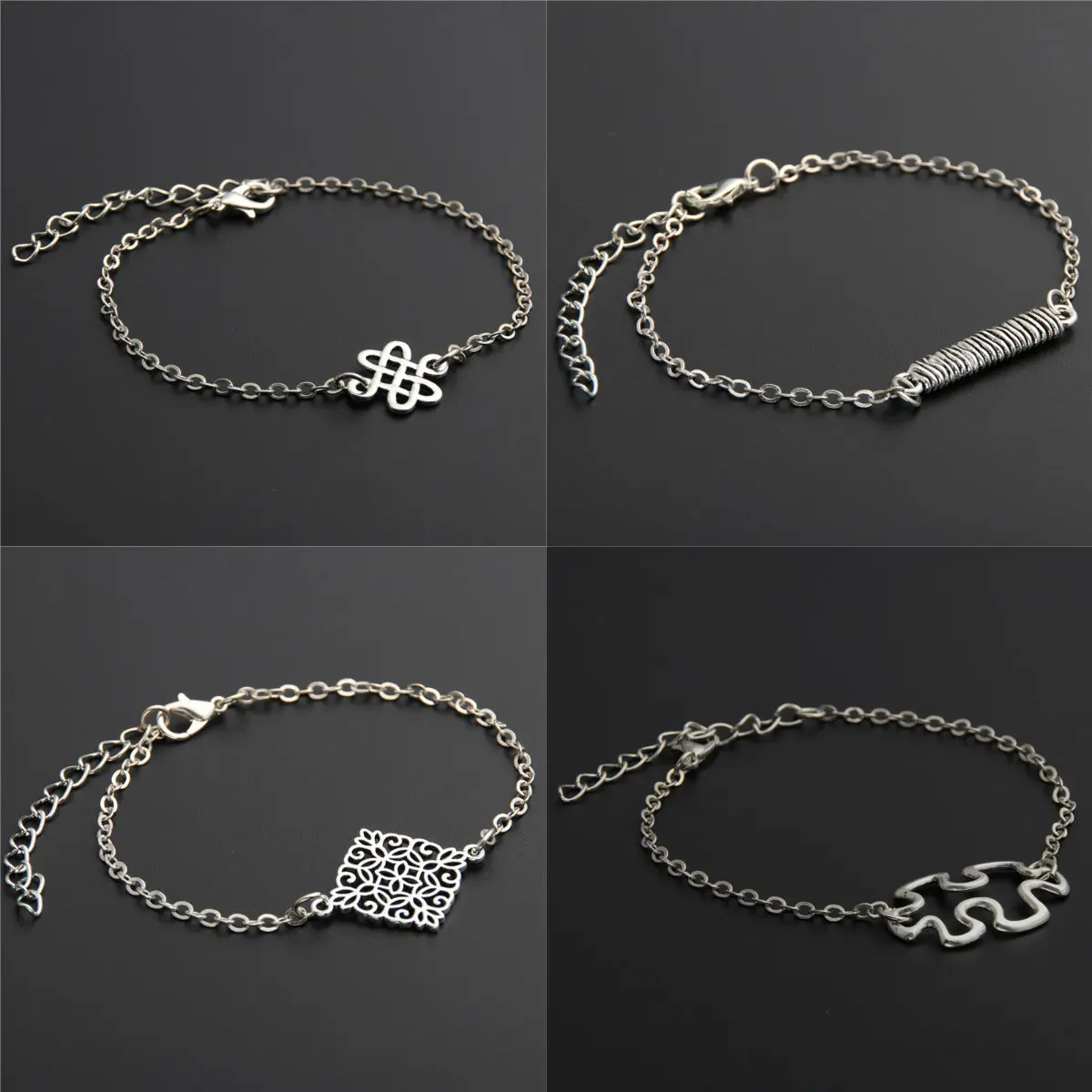 

1pc 2019 New Puzzle China Knot Connector Chain Link Bracelets For Women Diy Handmade