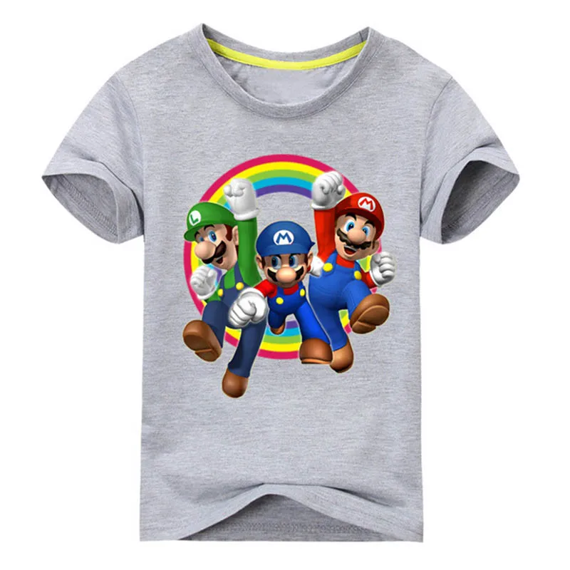 

Children Super Cartoon 3D Mario Print T Shirt For Boy Girls Summer Short Sleeves T-shirt Kids Cotton Tee Tops Mario Shirt Kids